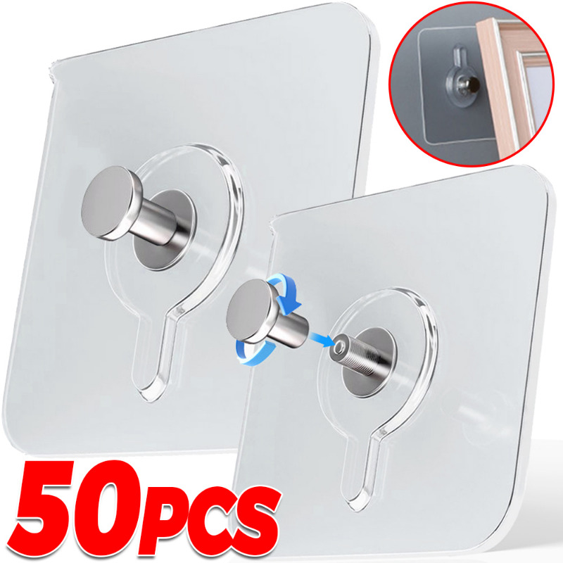 Home Bathroom Design - Adhesive Nails Wall Hooks Strong Poster