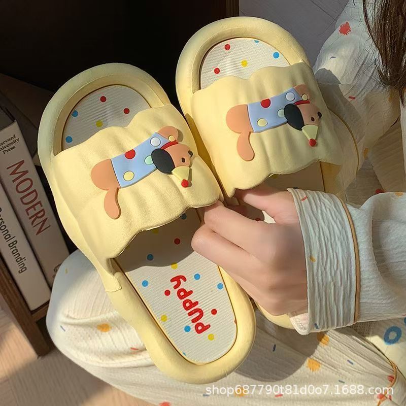 Home Outdoor Bathroom - Cartoon Hot Dog Slippers for Women