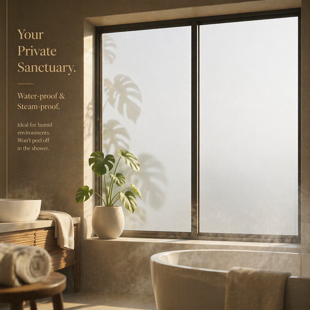 Frosted Privacy Window Film Tr - Home Bathroom Window 评论和价格