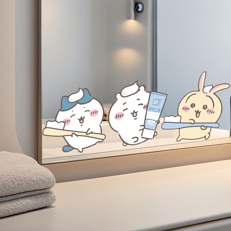 Hot Chiikawa Mirror Stickers S - Tiny Home Bathroom Kit 评论和价格