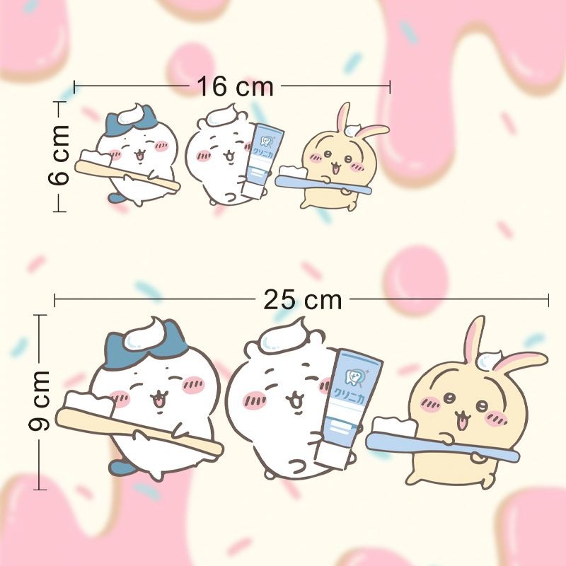 Hot Chiikawa Mirror Stickers S - Tiny Home Bathroom Kit 评论和价格