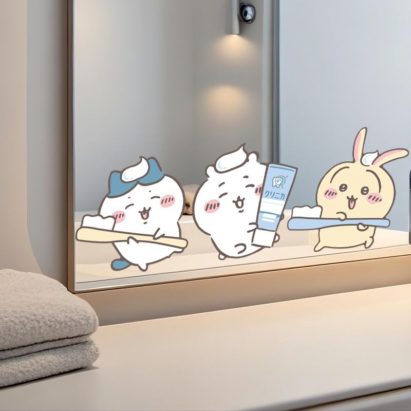 Hot Chiikawa Mirror Stickers S - Tiny Home Bathroom Kit 评论和价格