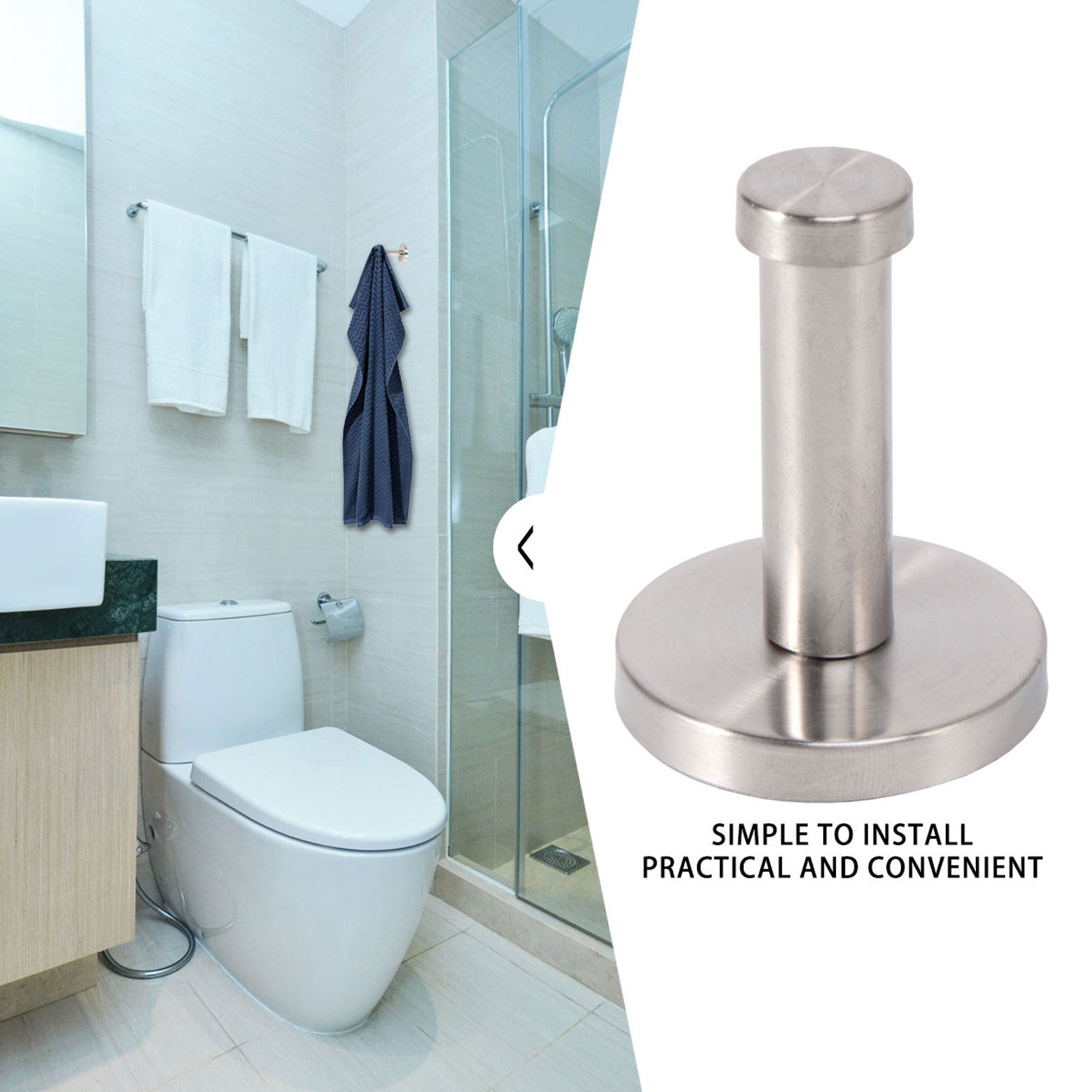 6Pcs Metal Hooks Stainless Ste - Home Bathroom Design 评论和价格