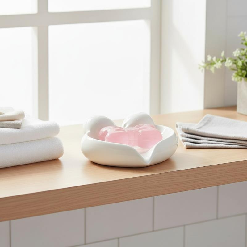 Cute Bow Heart Shaped Ceramic  - Home Bathroom Design 评论和价格
