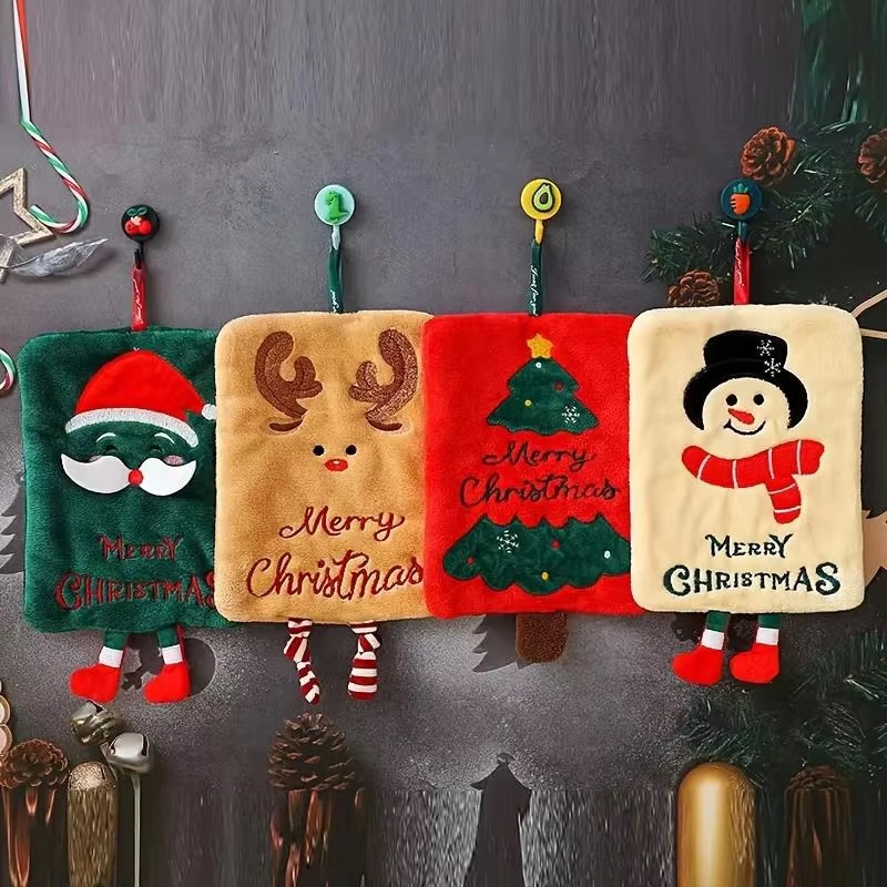 Xmas Hanging Hand Towel Coral  - Home Bathroom Design 评论和价格