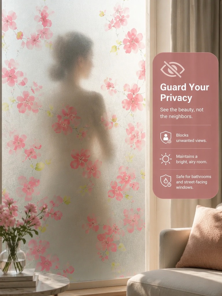 Frosted Privacy Window Film Tr - Home Bathroom Window 评论和价格