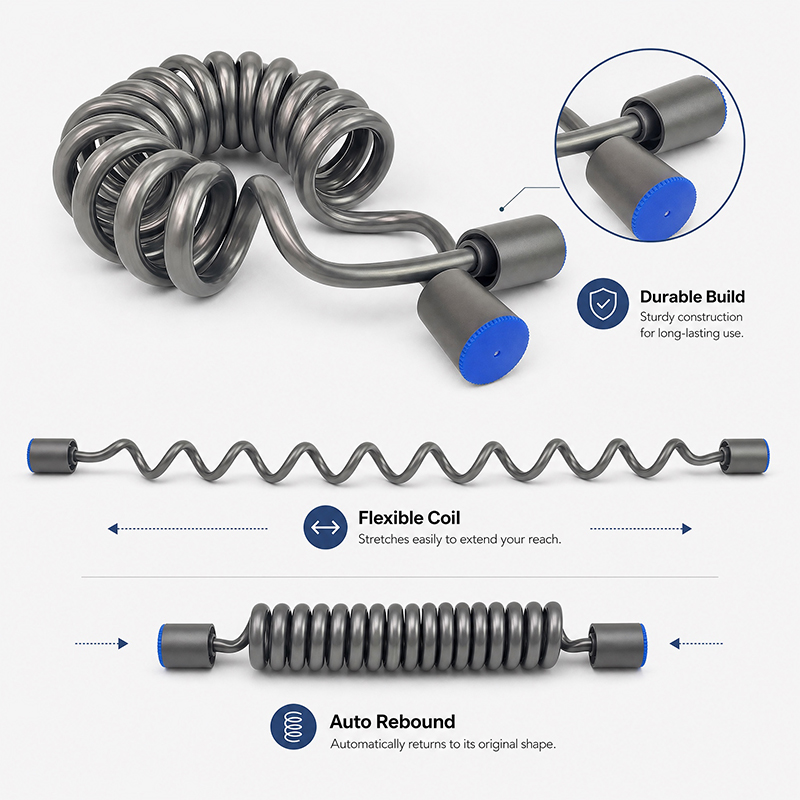 2m Coiled Spring Hose Retracta - Home Bathroom Plumbing 评论和价格