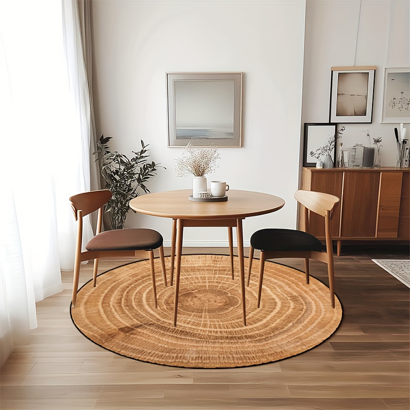 Wood Grain Tree Ring Rug Round - Home Bathroom Door Design 评论和价格