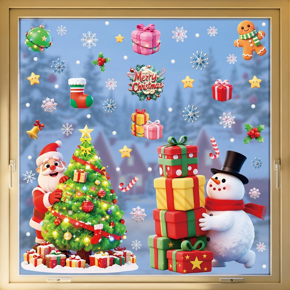 Snowman Santa Claus Christmas  - Home Bathroom Window 评论和价格