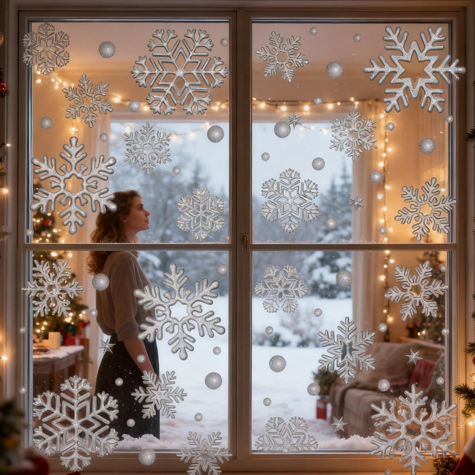 Holiday Window Clings Static R - Home Bathroom Window 评论和价格