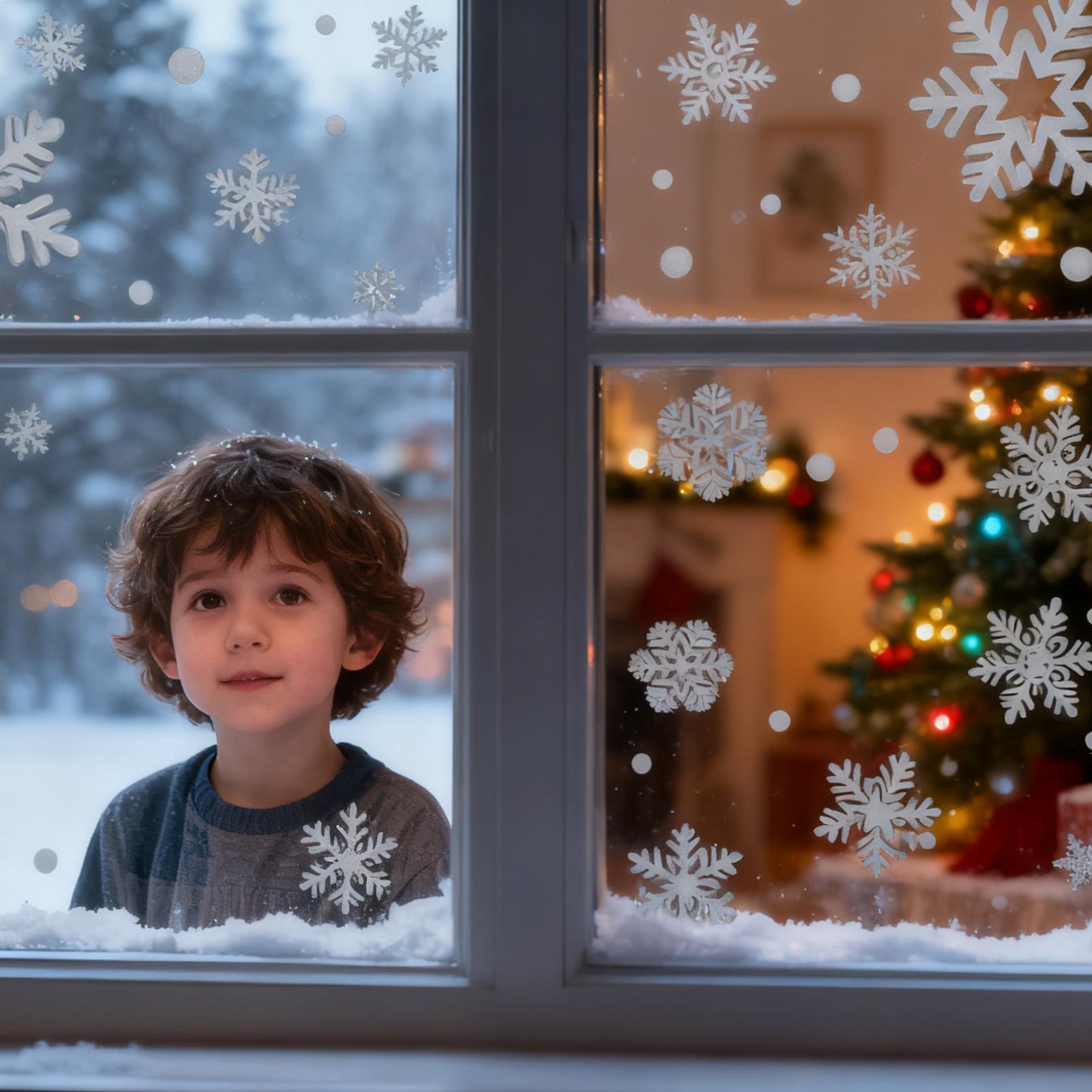 Holiday Window Clings Static R - Home Bathroom Window 评论和价格