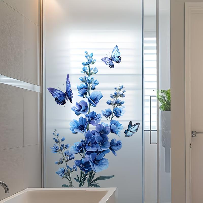 Removable Rose Glass Stickers  - Home Bathroom Window 评论和价格