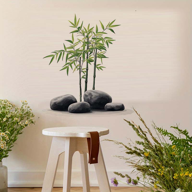 Ink Bamboo Wall Sticker Bathro - Home Bathroom Window 评论和价格