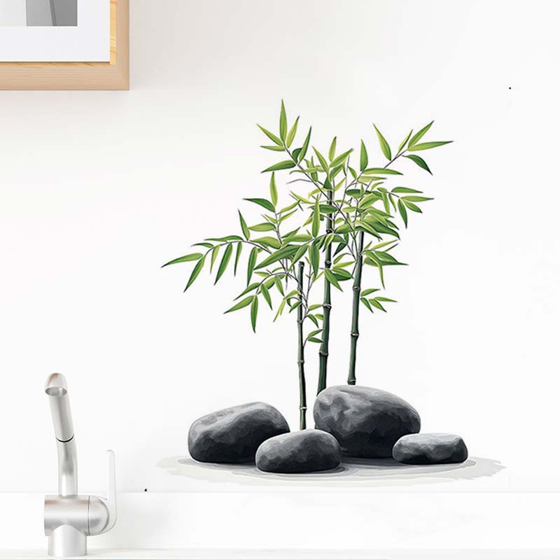 Ink Bamboo Wall Sticker Bathro - Home Bathroom Window 评论和价格