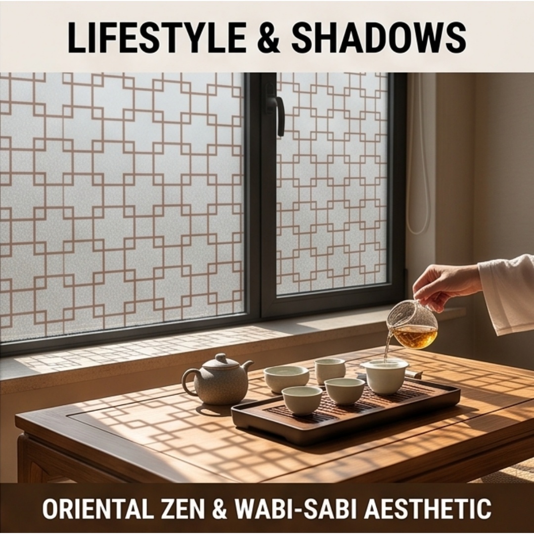 Oriental Lattice Square Printe - Home Bathroom Window 评论和价格
