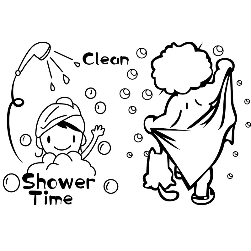 1pc Clean Shower Time Cute Lit - Tiny Home Bathroom Kit 评论和价格