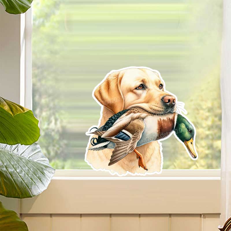 Funny Yellow Labrador Retrieve - Home Bathroom Window 评论和价格