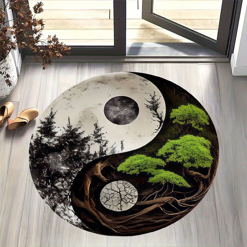 1pc Taiji-Style Night Scene Ro - Home Bathroom Door Design 评论和价格