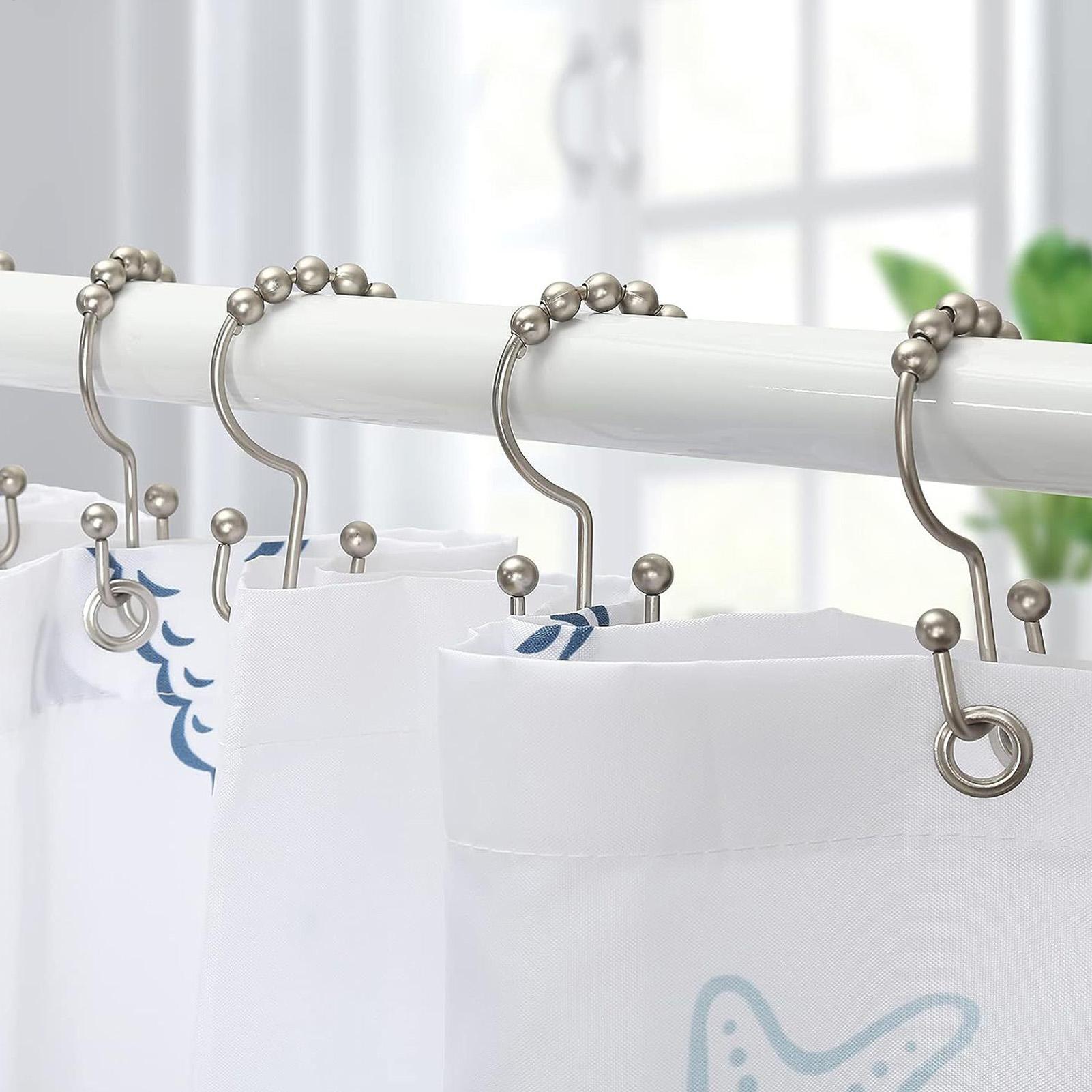 Shower Liner Hooks 12 Pieces D - Home Bathroom Window 评论和价格