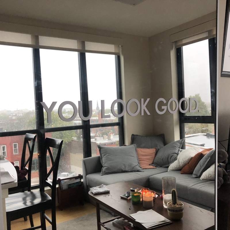 You Look Good Mirror Wall Stic - Home Bathroom Window 评论和价格