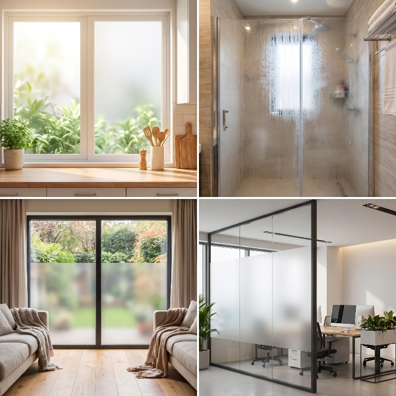 Pure White Frosted Privacy Win - Home Bathroom Window 评论和价格