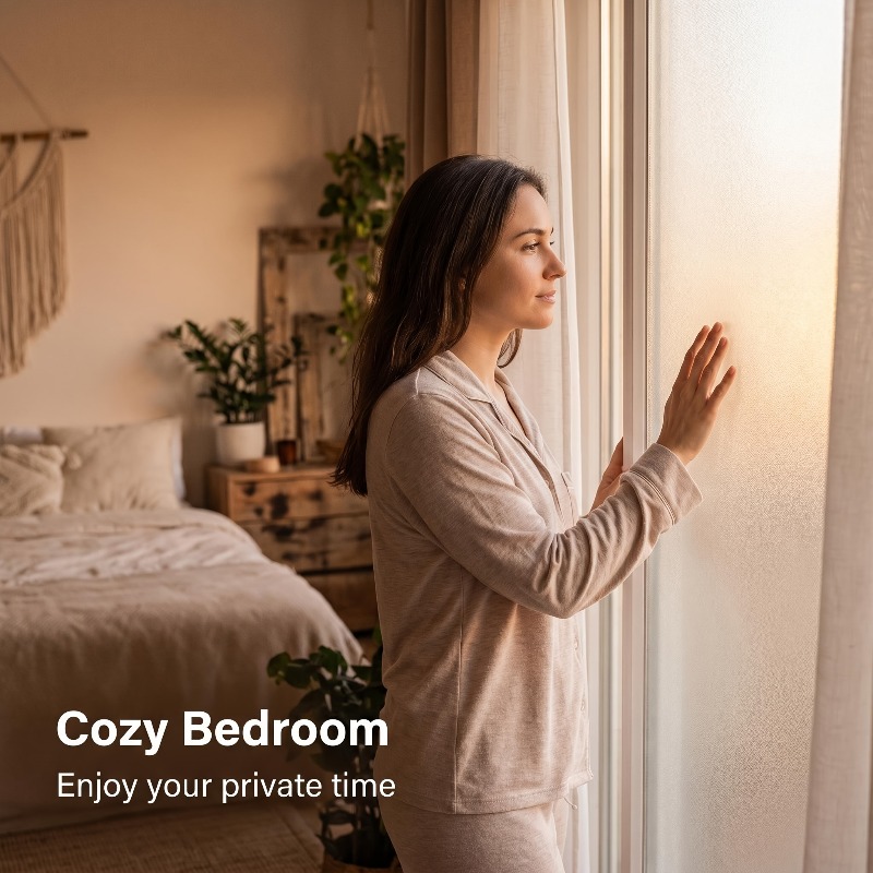 Pure White Frosted Privacy Win - Home Bathroom Window 评论和价格