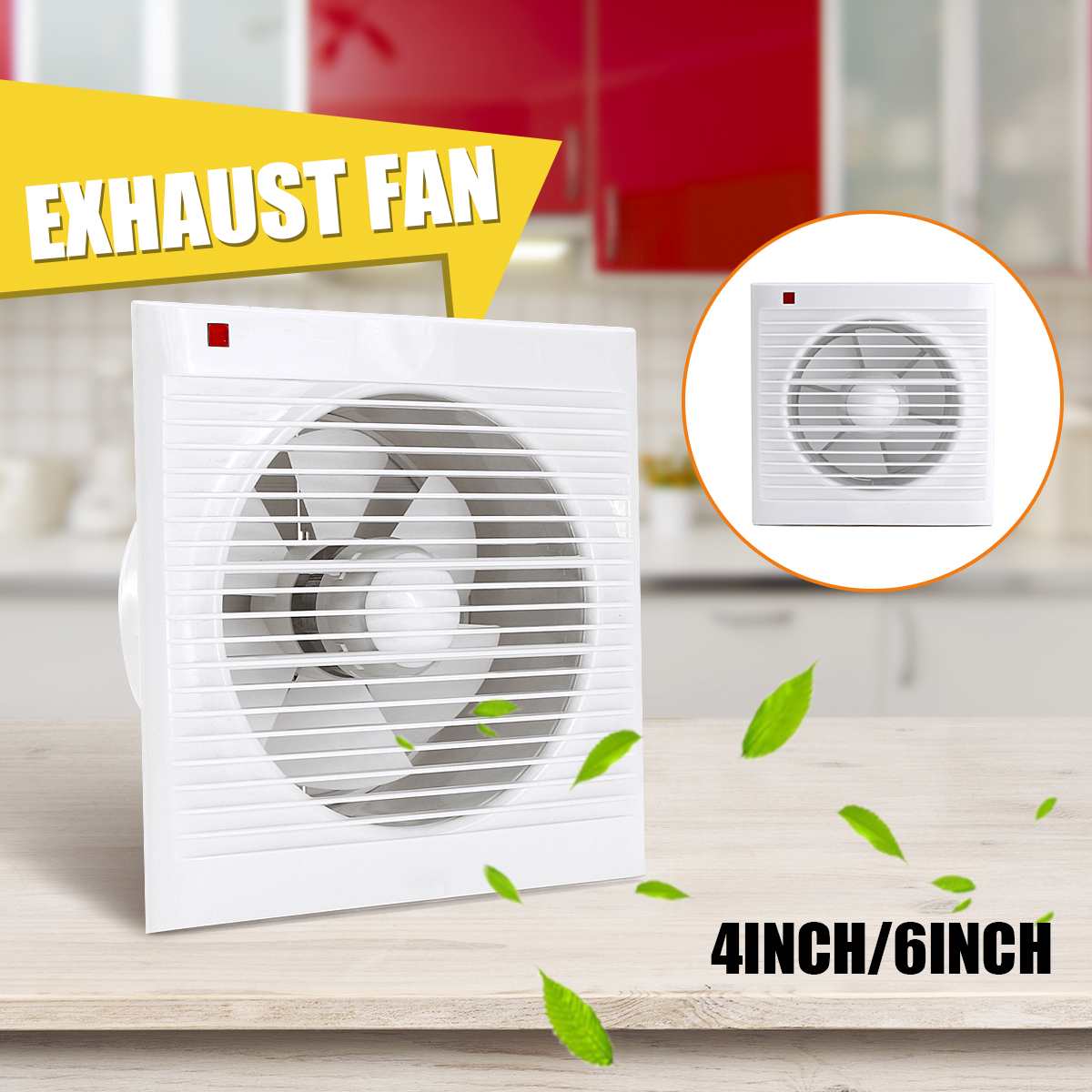 4 Inch 6 Inch 8 Inch 220V Mute - Home Bathroom Window 评论和价格