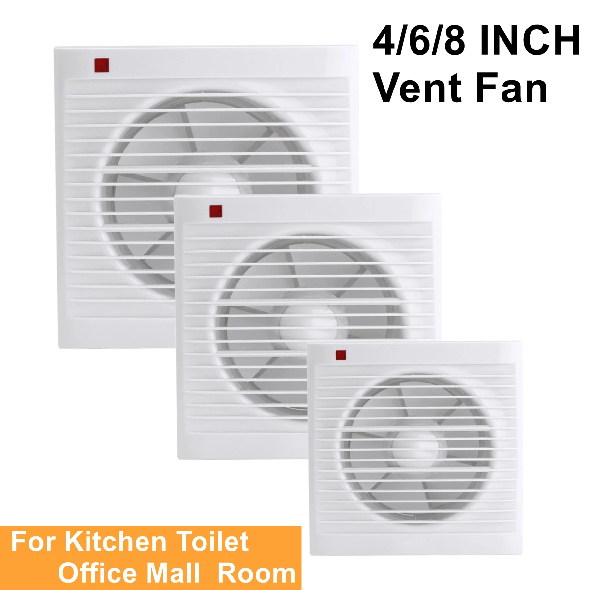 4 Inch 6 Inch 8 Inch 220V Mute - Home Bathroom Window 评论和价格