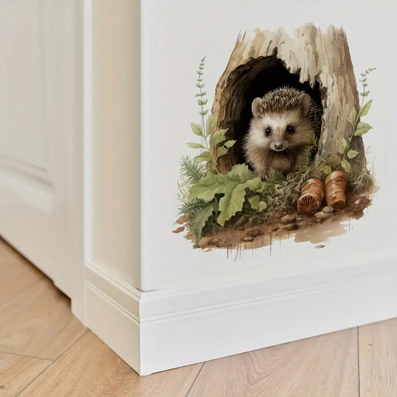 Little Hedgehog Hole Decal, To - Home Bathroom Door Design 评论和价格