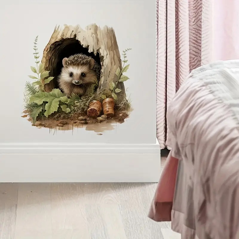 Little Hedgehog Hole Decal, To - Home Bathroom Door Design 评论和价格